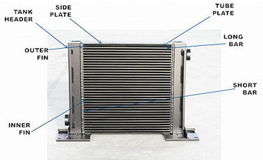 Cambiador de calor de aluminio de la aleta del alto rendimiento para el excavador