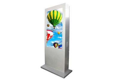 Piso de la cabina de teléfono que coloca el alto brillo 42" 46" 55" de Digitaces de la exhibición al aire libre de la señalización